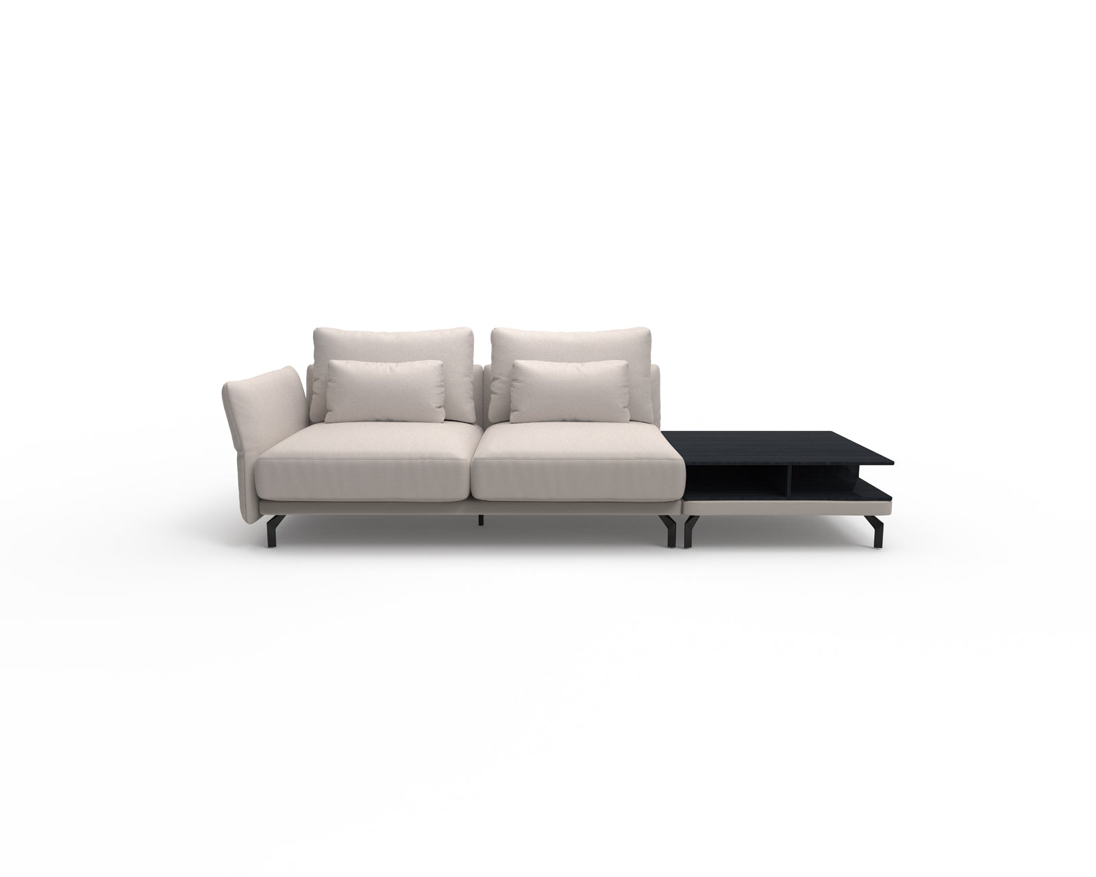 Seagull 2 Seater Sofa with Shelf Table (Right)